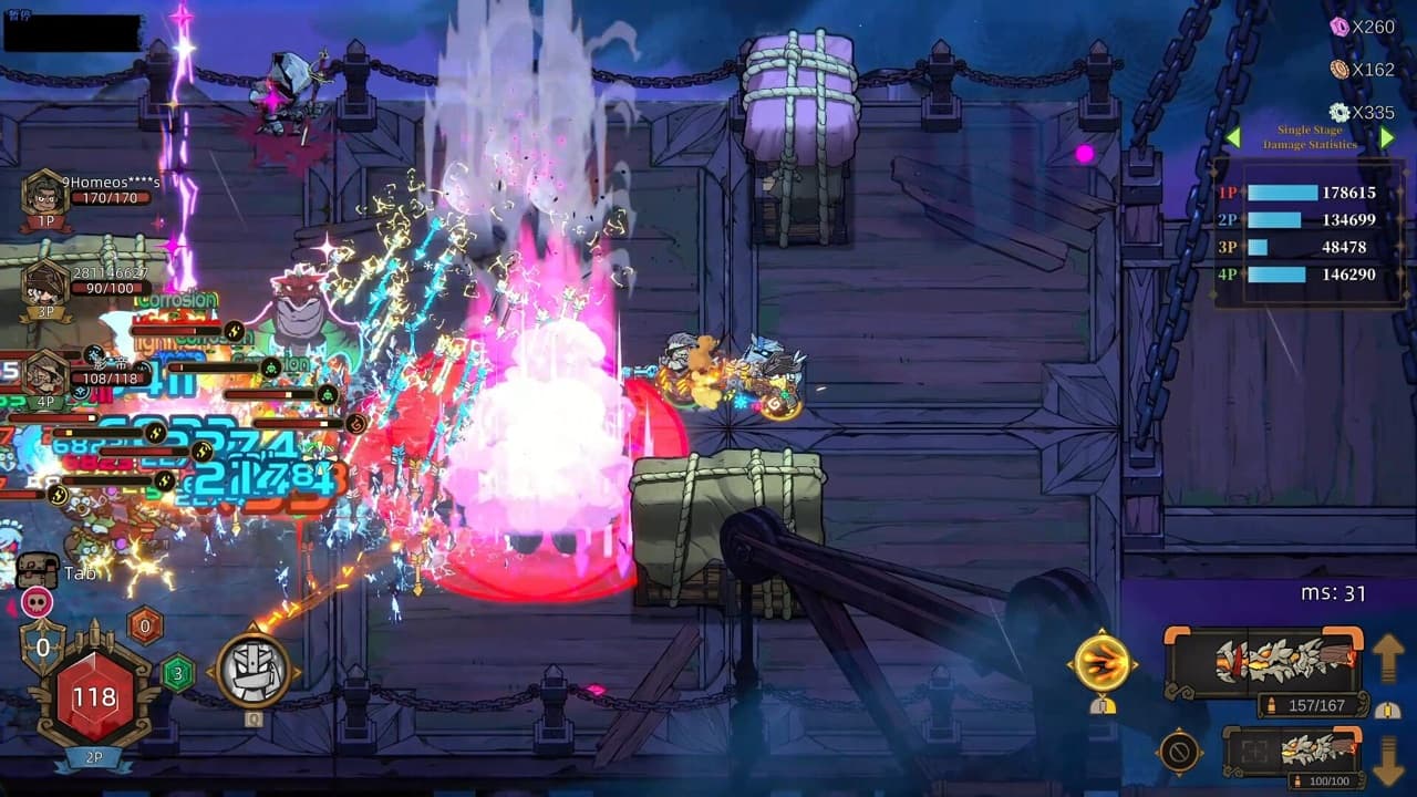 Four Pass the Fear players fighting together in online co-op